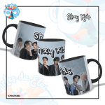 Stray Kids - Fundo Cinza e Azul