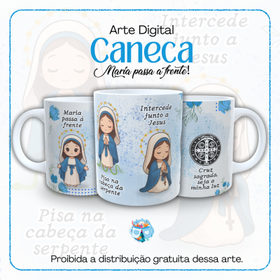 Maria Passa à frente (Desenho) - Cruz Sagrada