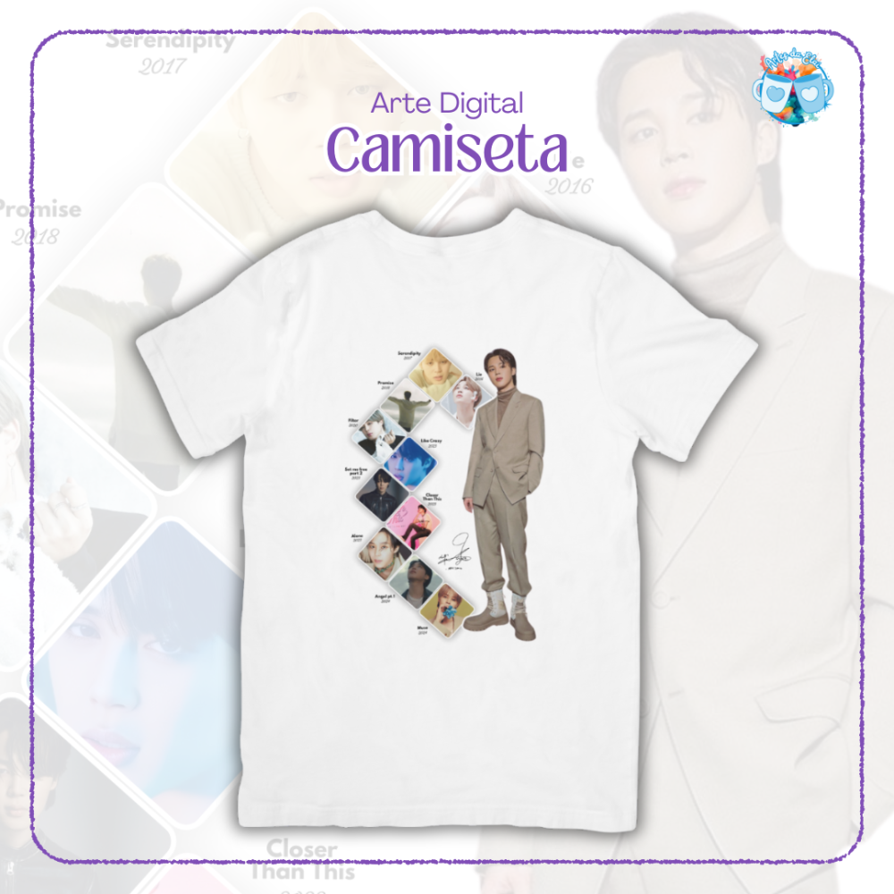 BTS Jimin Cronologia Músicas (Camiseta)