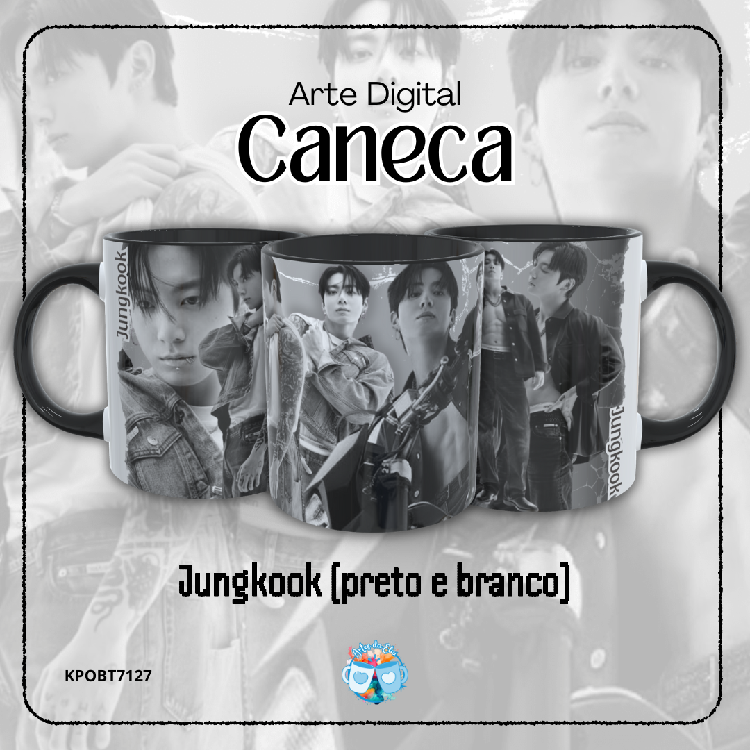 Jungkook (preto e branco)