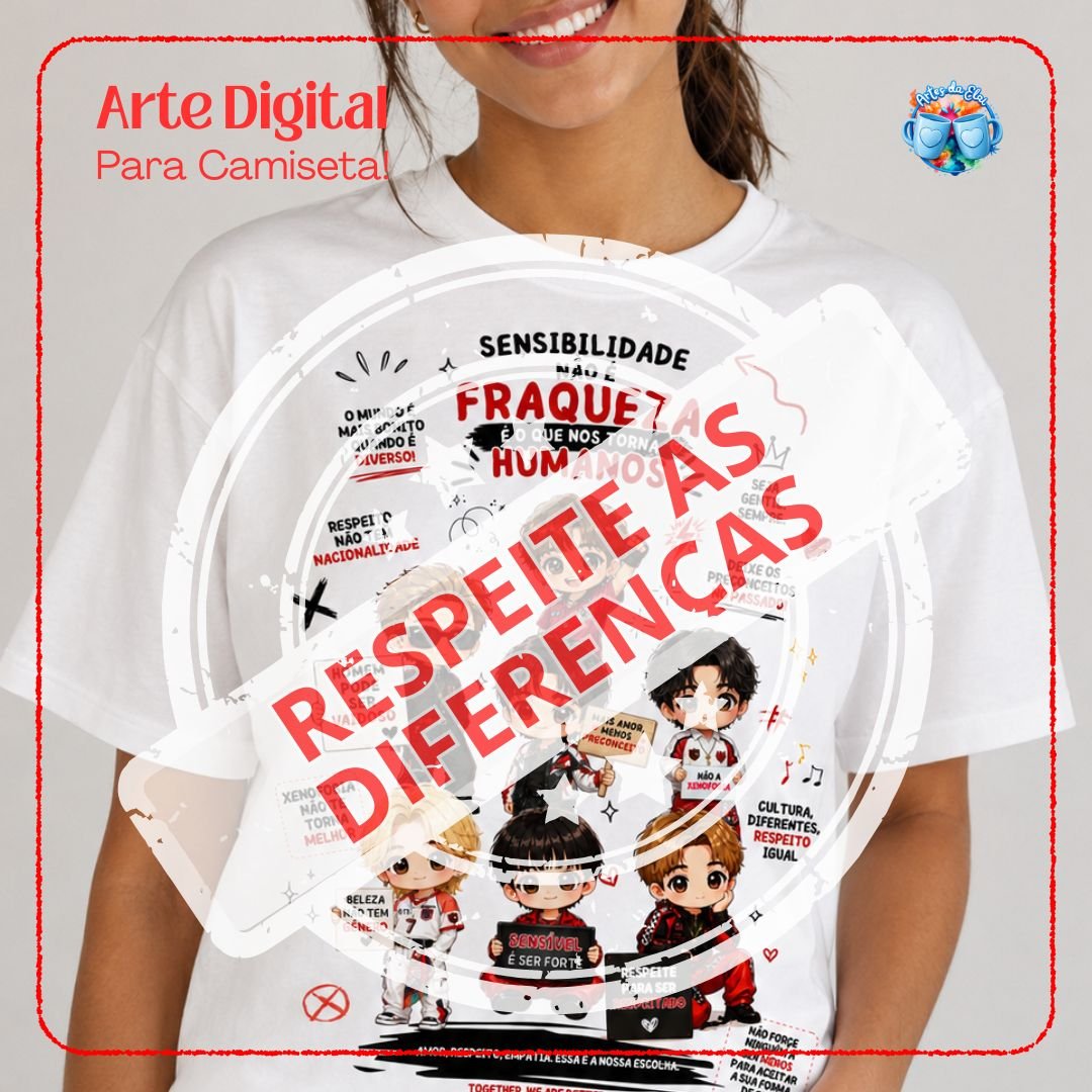 Arte Camiseta ''Sensibilidade Não é Fraqueza''